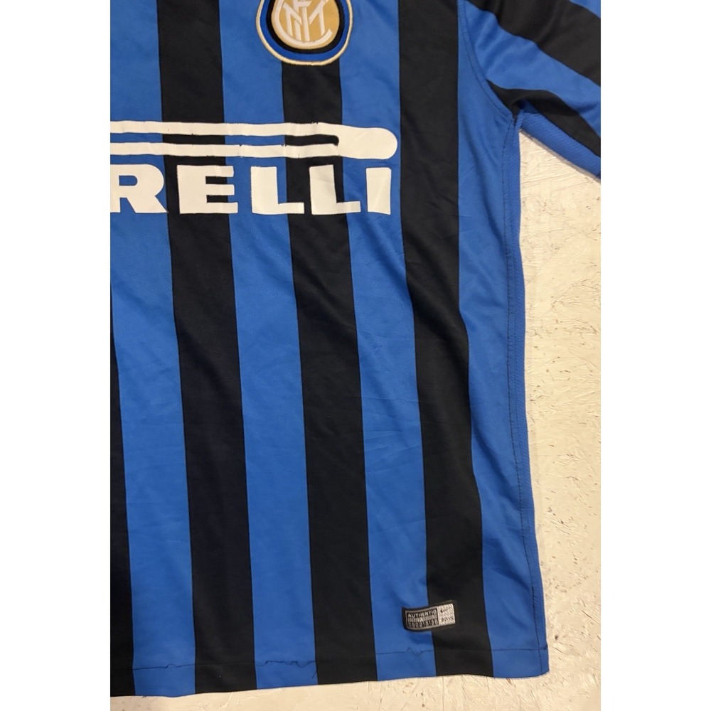Nike‎ Inter Milan 2015-16 Home Jersey Official Football Kit Size S Blue Striped - Picture 2 of 12